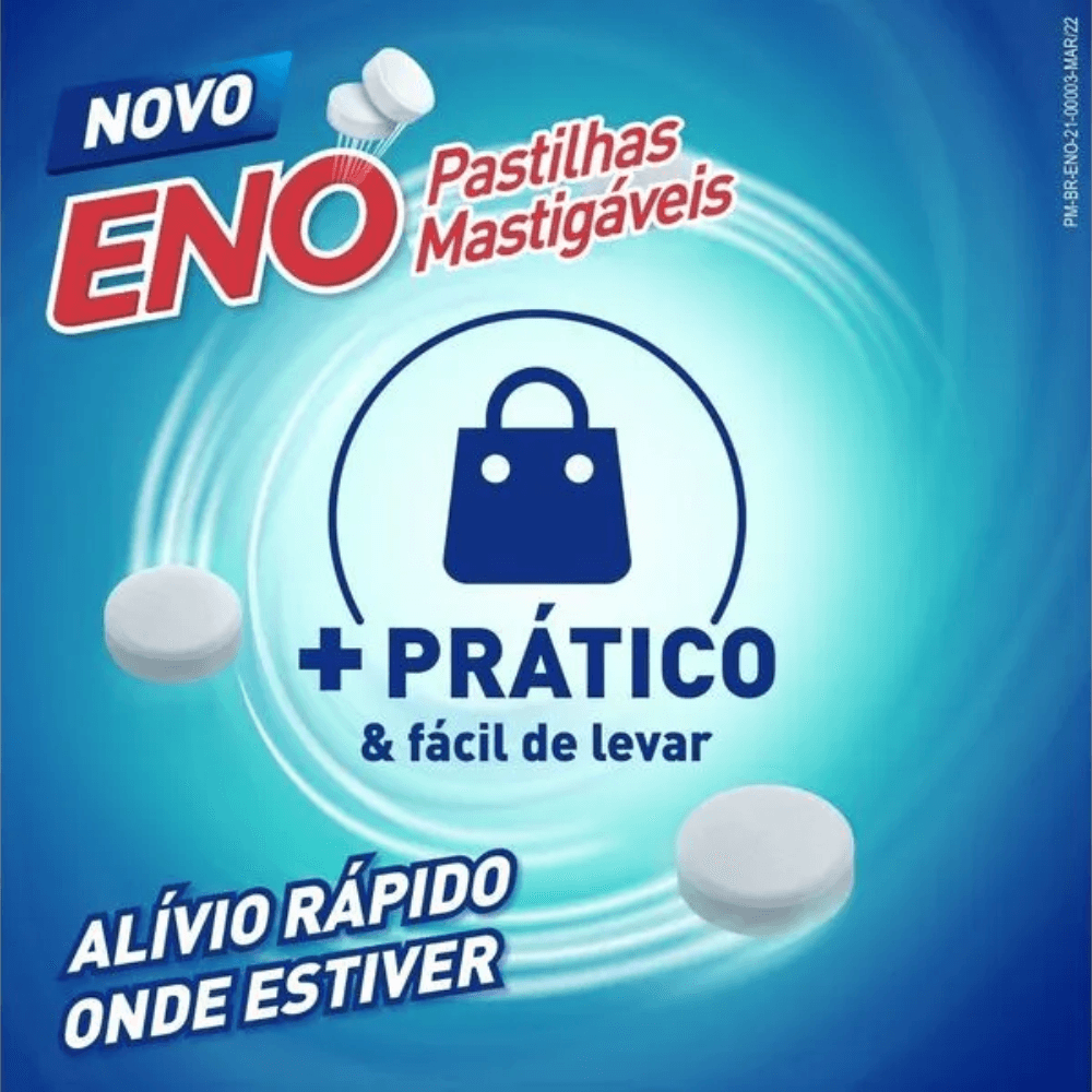 Sal de Fruta Eno Sabor Menta 8 Pastilhas Mastigáveis